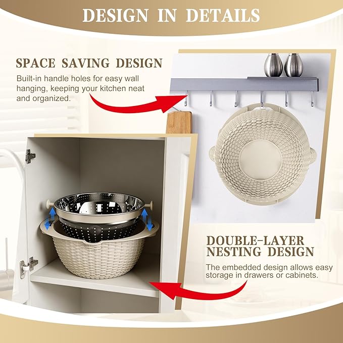 4-1 Colander with Bowl Set - Image 7
