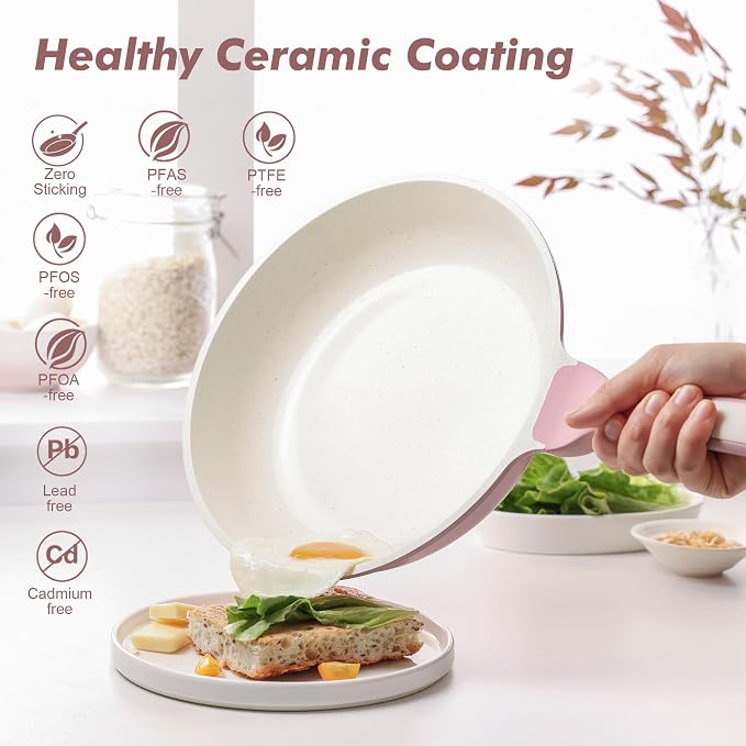 SENSARTE Nonstick Ceramic Frying Pan 11-Inch, Healthy Non Toxic Skillet - Image 2