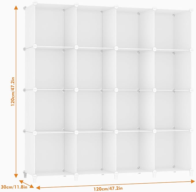 HOMIDEC Closet Organizers and Storage, 16 Cube Storage Organizer, Closet - Image 3