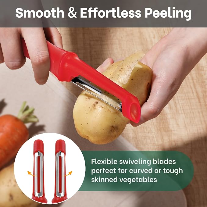 Beneno Swivel Vegetable Peeler, Razor-Sharp Smooth Peeling Potato Peelers - Image 8