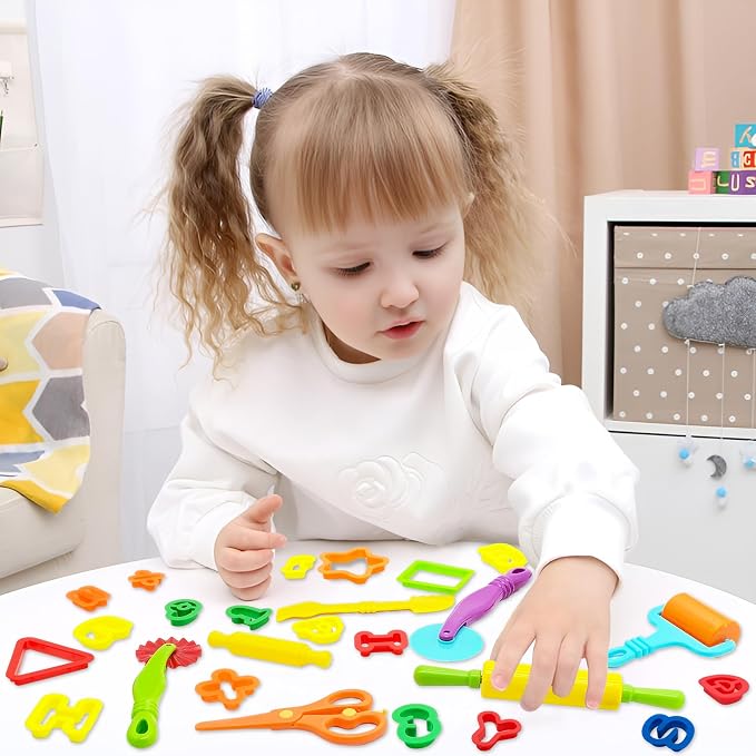 iShyan Dough Tools 55 PCS Dough Play Tools Set - Image 4
