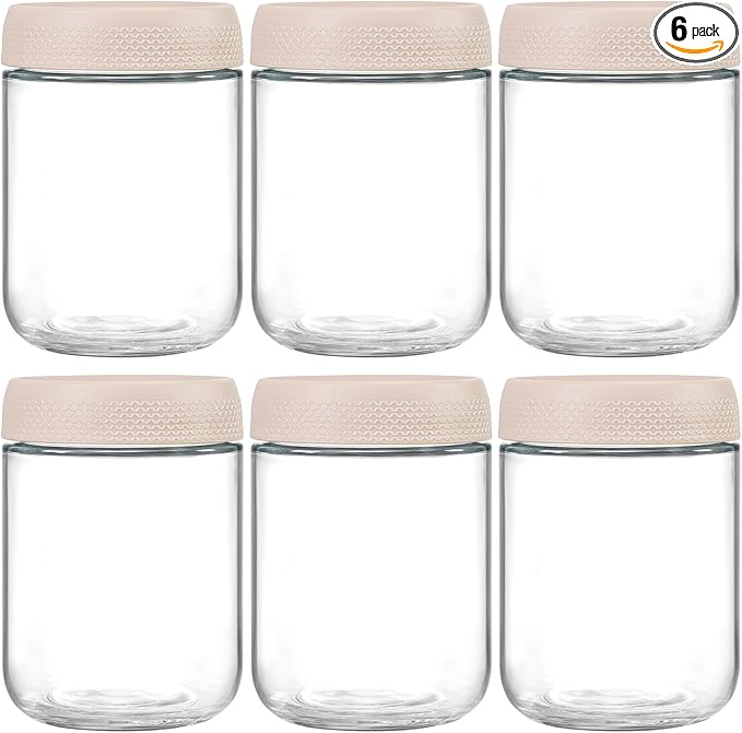 NETANY 6-pack 16oz Glass jars by NETANY