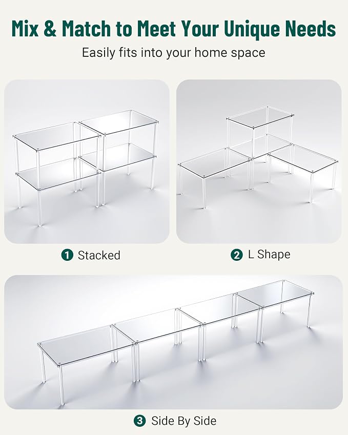 Bobomoment Acrylic Cabinet Organizer, Desk Countertop Shelf Organizer, Pantry - Image 7