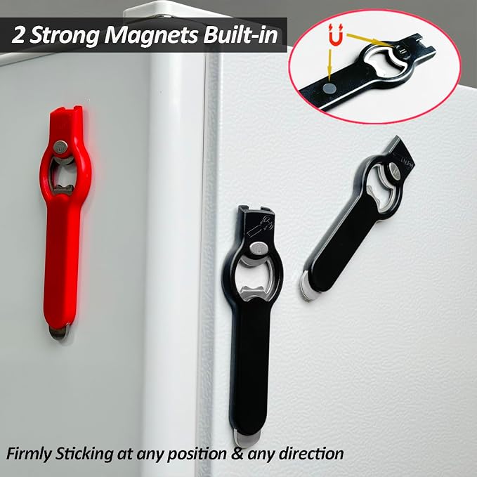 2-in-1 Magnetic Soda Can & Beer Bottle Opener-Dual Magnets - Image 3