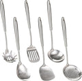 FJNATINH 6-Pieces 304 Stainless Steel Wok Spatula Set, Cooking Utensil Set by HOMEKITCHENTOOL