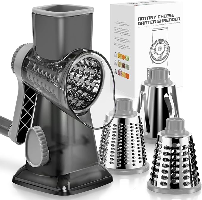 KEOUKE Rotary Cheese Grater Hand Crank Transparent by KEOUKE