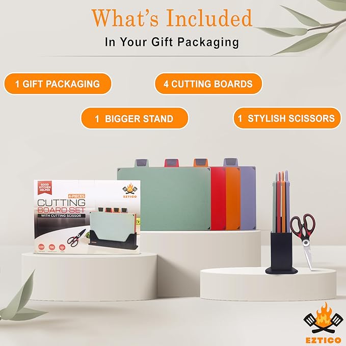 4-Piece Non-Toxic Cutting Board Set - Image 5