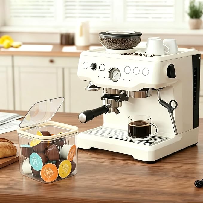 Coffee Pod Holder with Press-Top Lid, Space Saving - Image 7