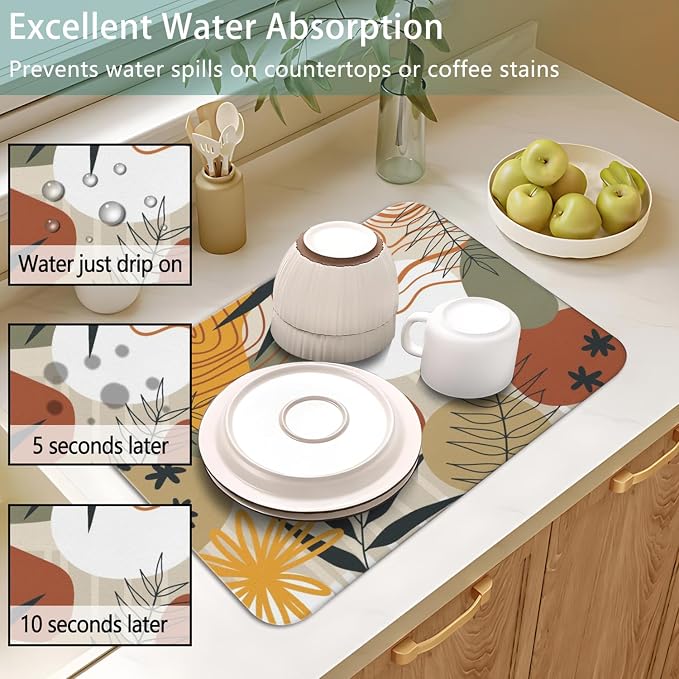 Dish Drying Mat for Kitchen Counter 2 Pack - Image 4