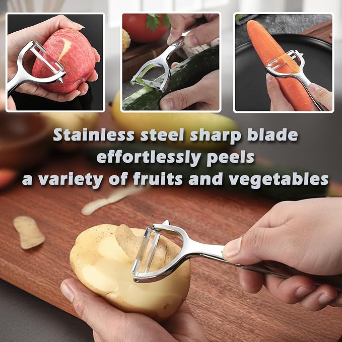 Vegetable Peeler with Bottle Opener, Stainless Steel, Razor-Sharp Blade - Image 2