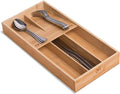 guiogc Bamboo Silverware Organizer, Kitchen Silverware Drawer Organizer by guiogc