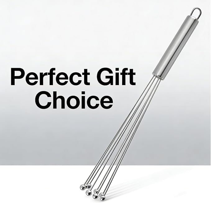 Whisk Set, Stainless Steel Ball Whisk Kitchen Tools Ideal - Image 5