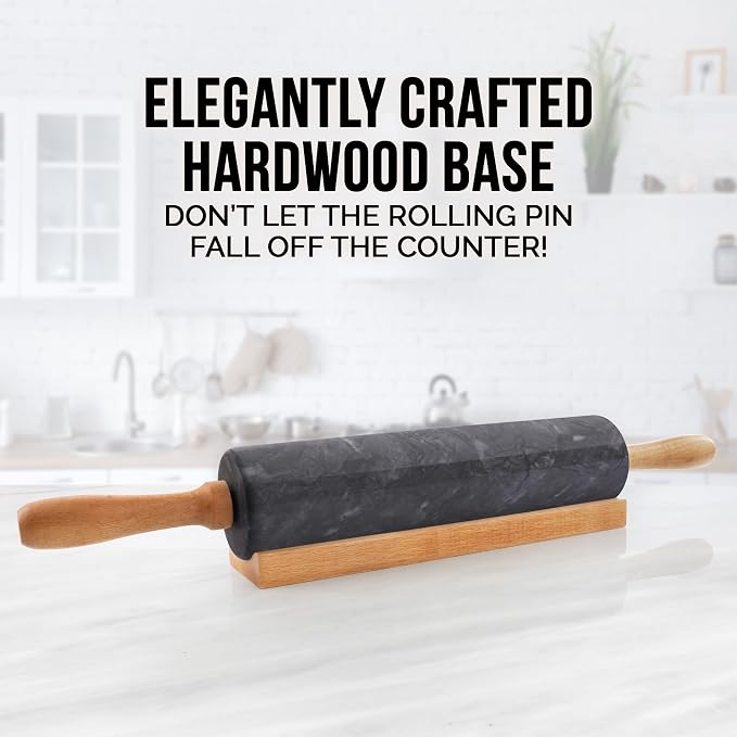 Zulay Kitchen 17-Inch Marble Rolling Pin - Image 6