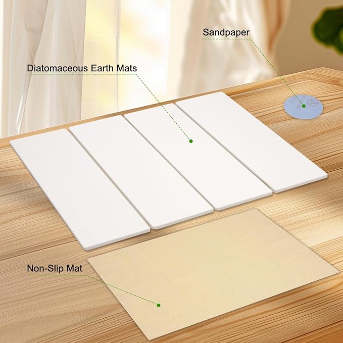 Large Dish Drying Mat for Kitchen Counter, Heat-resistant Mat, Diatomaceous - Image 4