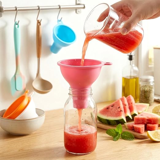 4 Pack Silicone Funnel, 3 Inch Wide Mouth Funnel - Image 6