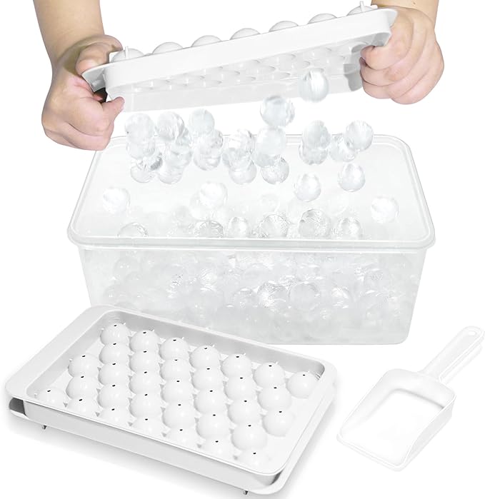WIBIMEN Ice Cube Tray with Lid and Bin by WIBIMEN