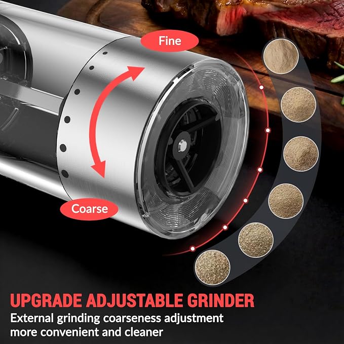 Electric Salt and Pepper Grinder Set - Image 4
