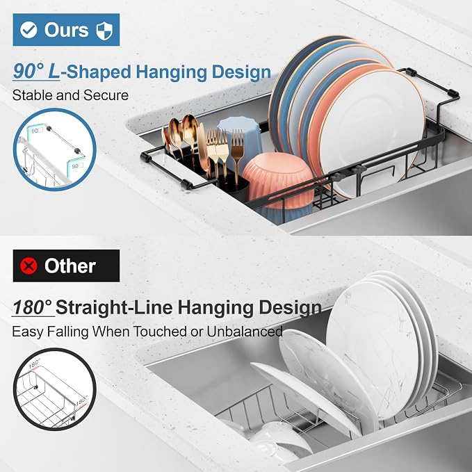 iSPECLE Small Sink Dish Drying Rack - Image 8