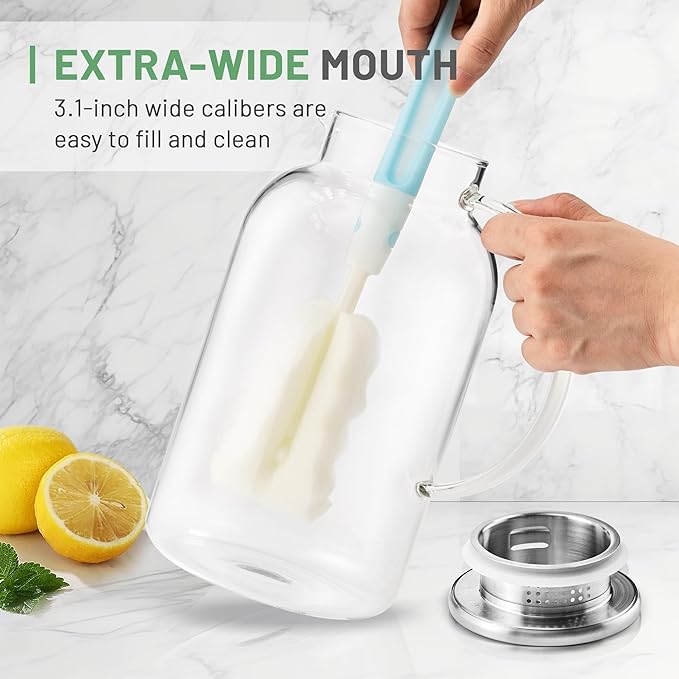 SUSTEAS 2.2 Liter 75oz Glass Pitcher - Image 5