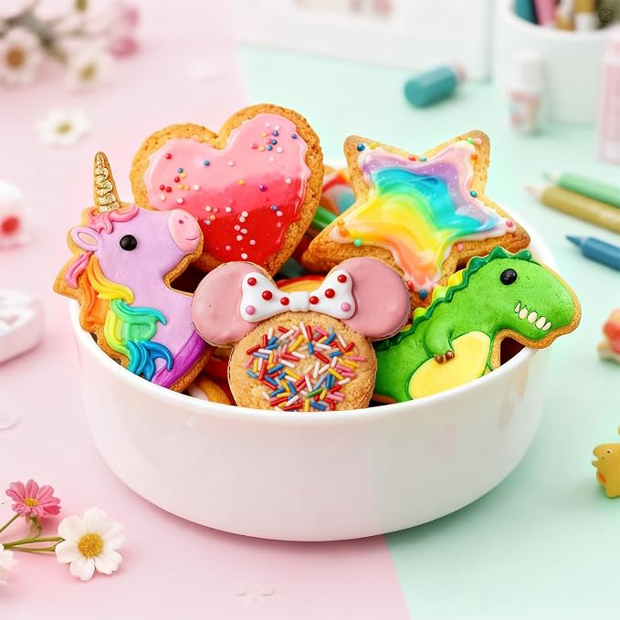 Stainless Steel Cookie Cutters, Mickey Unicorn Dinosaur Heart Star Cookie - Image 5