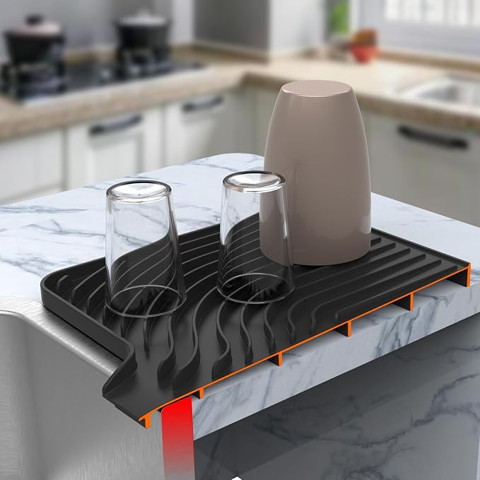 Silicone Dish Drying Mat for Kitchen Counter, Dish Drying Rack Matt - Image 2