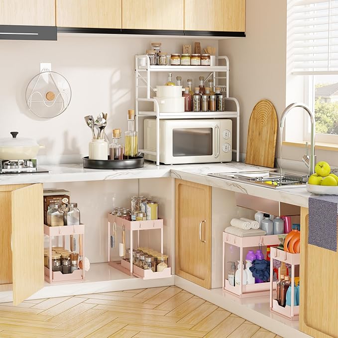 Simple Trending Under Sink Organizer 2 Pack, Sink Pull-Out Sliding Storage - Image 6