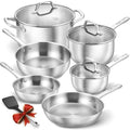 KOCH SYSTEME CS Stainless Steel Pots and Pans Set, 10 Piece Stainless Steel by KOCHSYSTEMECS