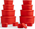 ISSEVE 12Pcs/Set Nesting Silicone Food Storage Containers by ISSEVE