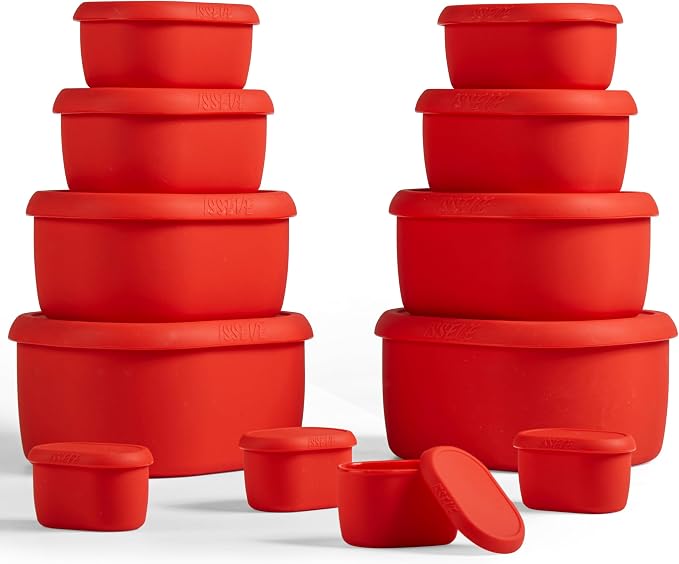 ISSEVE 12Pcs/Set Nesting Silicone Food Storage Containers by ISSEVE