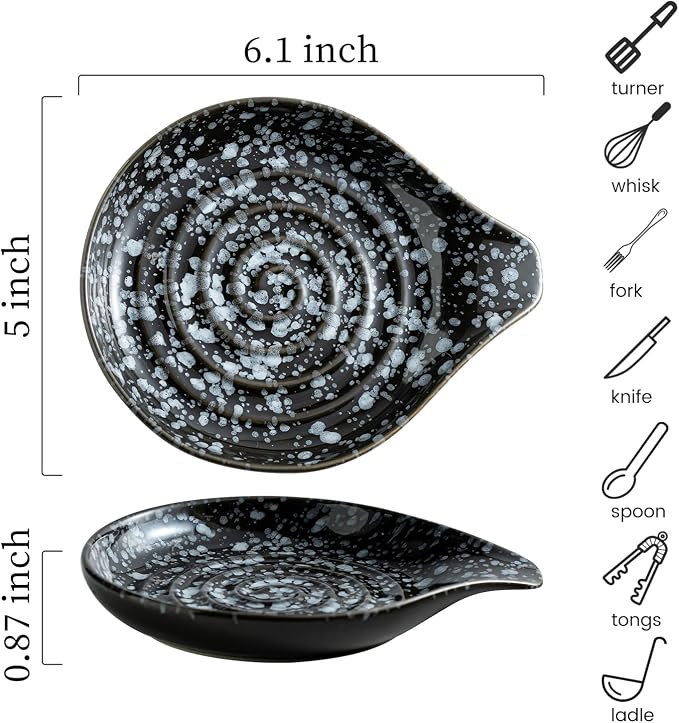 LAUCHUH Spoon Rest for Stove Top, 5 inch Cooking Spoon Holder for Kitchen - Image 2