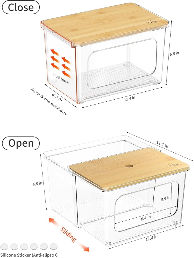 iCASA Trash Bag Dispenser Under Sink Organizer, 2-in-1 Acrylic Trash Bags Holder - Image 2