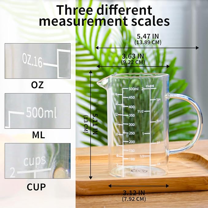 77L Glass Measuring Cup, High Borosilicate Glass Measuring Cup - Image 5