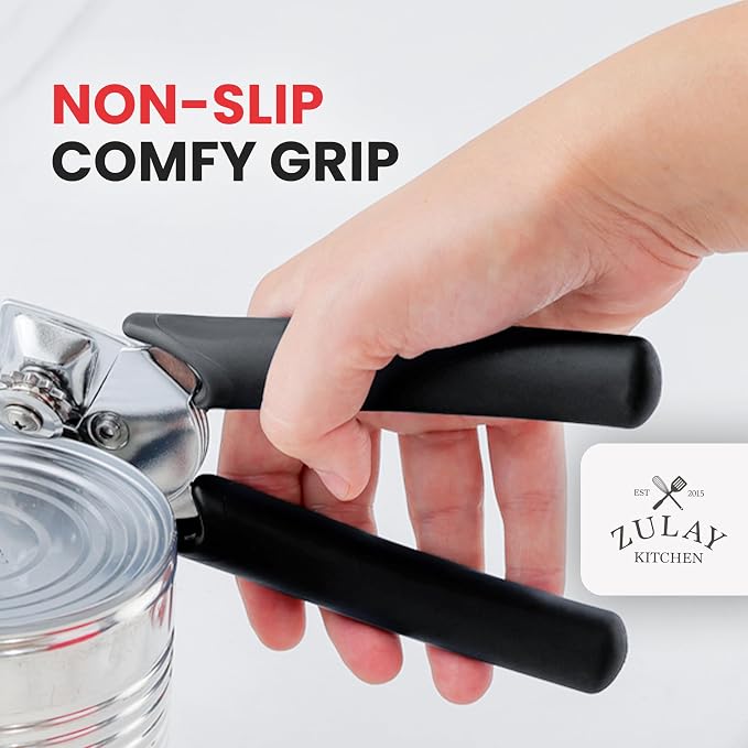 Zulay Kitchen Heavy Duty Stainless Steel Manual Can Opener – Ergonomic Soft - Image 5