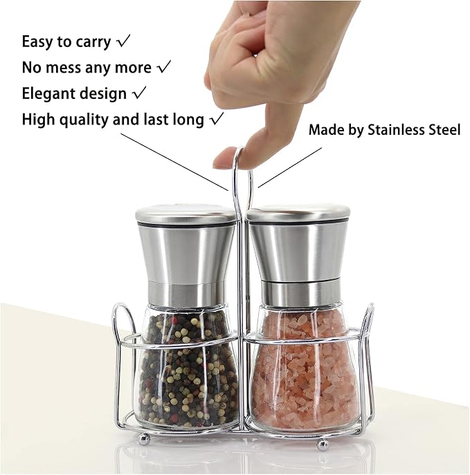 Premium Stainless Steel Salt and Pepper Grinder Set - Image 6