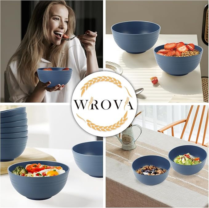 Wheat Straw Bowl Sets, Microwave and Dishwasher Safe Bowls, Kitchen Bowl - Image 5
