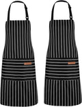 2Pack Adjustable Kitchen Apron for Women Men by ZAIORD