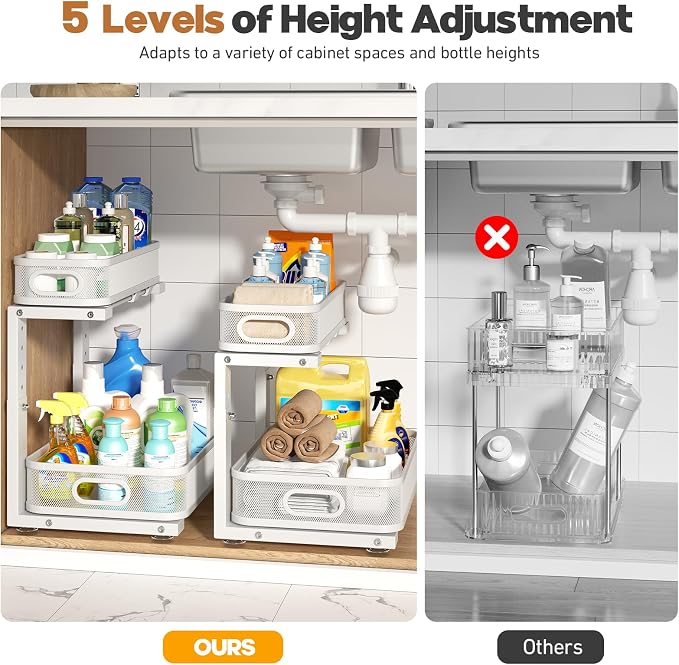 2 Pack Under Sink Organizer - Image 8
