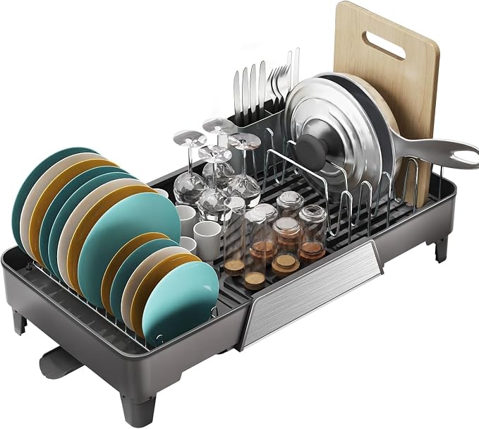 Large Expandable Dish Drying Rack, Dish Racks by FOXHIVE