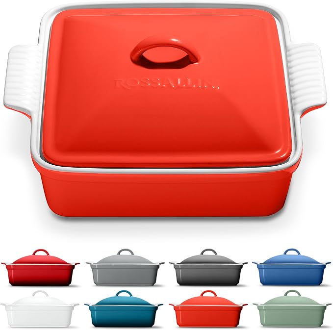 ROSSALLINI Stoneware Casserole Dish Bakeware by RossalliniSignatureStoneware