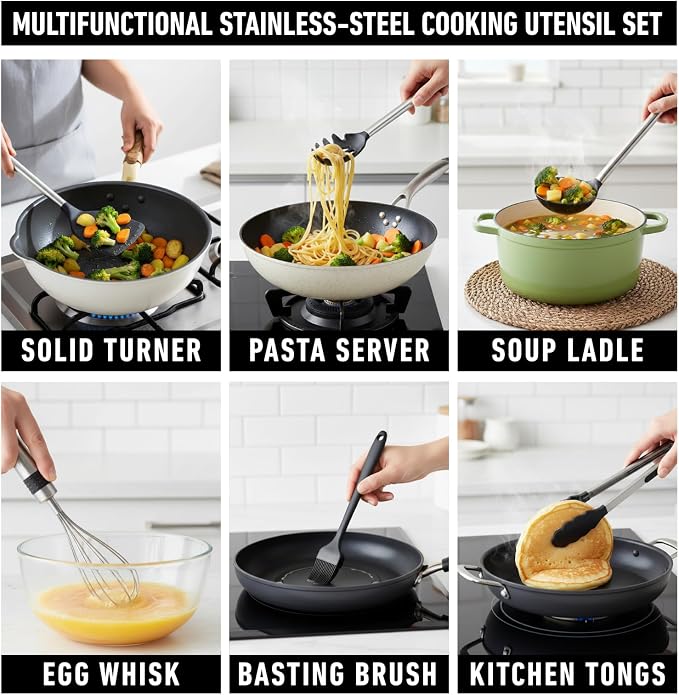 Silicone Kitchen Utensils Set 33 PCS Heat Resistant Food Grade Silicone - Image 7