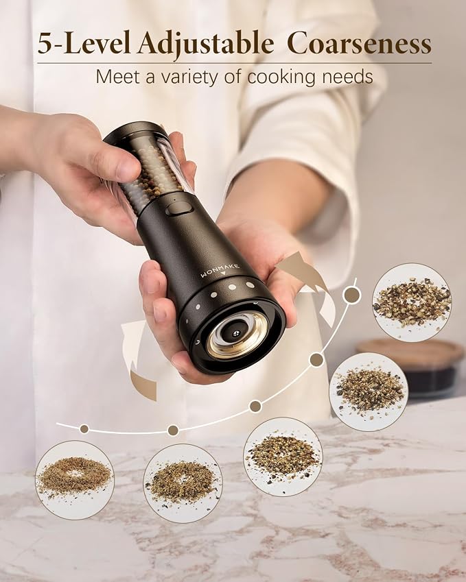 Electric Salt and Pepper Grinder Set - Image 6