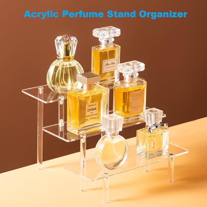 HENABLE 2PCS Acrylic Display Risers, 3 Tier Clear Cupcake Stand Risers - Image 3