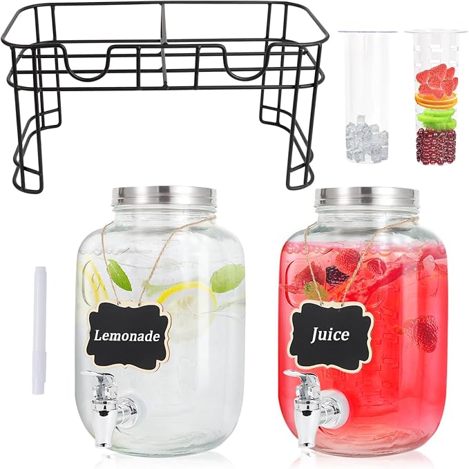 1 Gallon Glass Drink Dispensers - Image 9