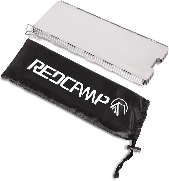 REDCAMP Folding Outdoor Stove Windscreen, 9 Plates Aluminum Camping Stove - Image 6