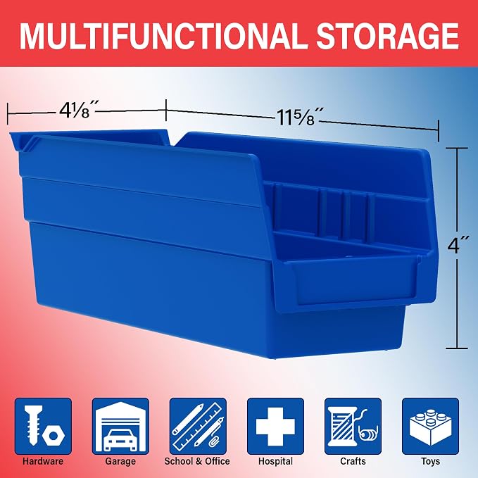 Akro-Mils 30120 Plastic Shelf Bins, Heavy Duty Storage Bins - Image 2