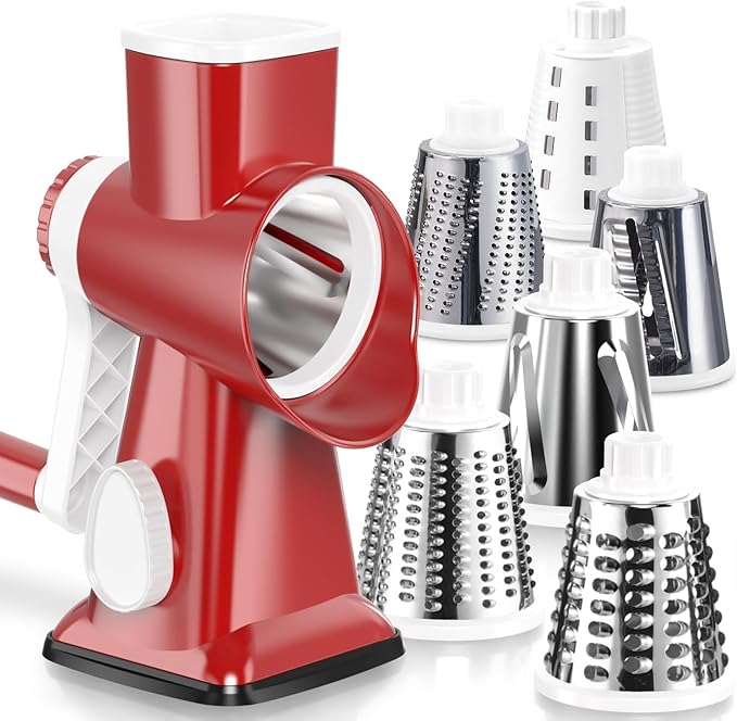 KEOUKE Rotary Cheese Grater Pro 6 in 1 by KEOUKE