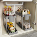 2 Pack Under Sink Organizers and Storage, 2-Tier Sliding Cabinet Organizer by Unknown
