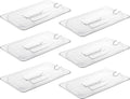 CURTA 6 Pack NSF Notched Food Pan Cover, 1/3 Size Clear Polycarbonate Lid by CURTA
