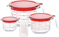KOMUEE 4 Piece Glass Measuring Cups Set, 5 Oz, 4-Cup Liquid Measuring Cups by KOMUEEUS
