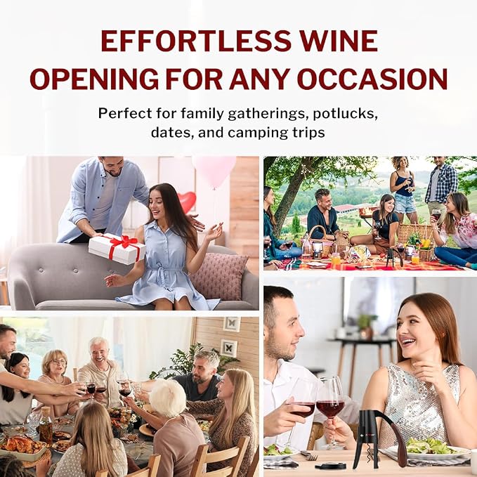Forge Quality Compact Vertical Lever Corkscrew Wine Opener - Image 5